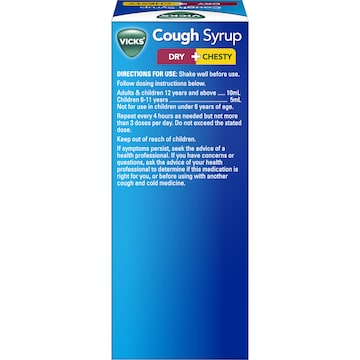 Vicks Cough Syrup Dry & Chesty 200mL
