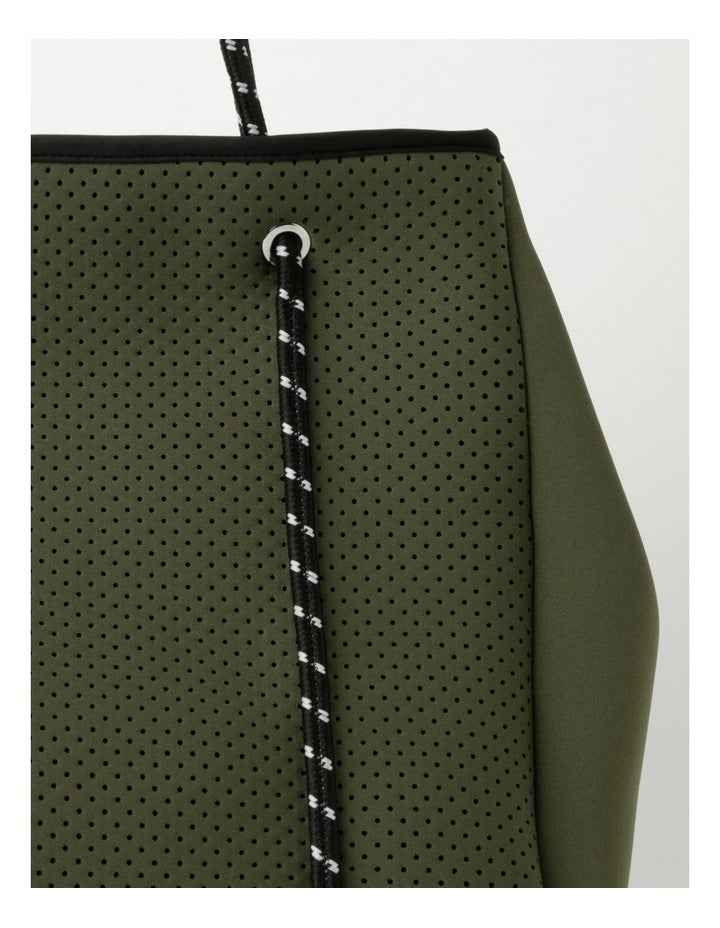 Positano Khaki Zip Top Tote Bag