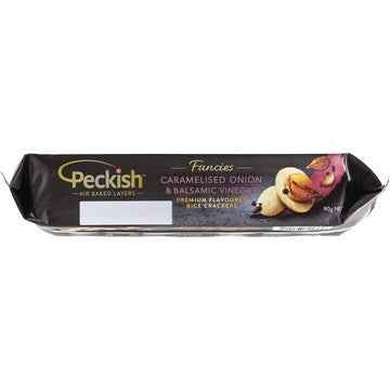 Peckish Fancies Caramelised Onion & Balsamic Vinegar Rice Crackers 90g