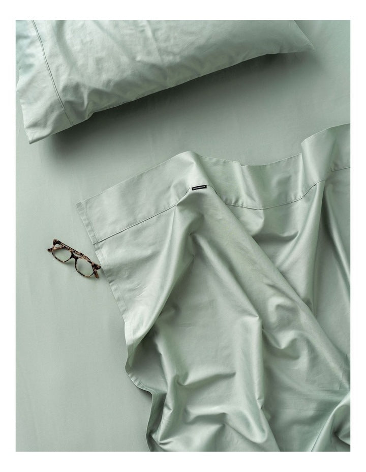 Augusta 500TC Cotton Sateen Standard Pillowcase In Green Gum