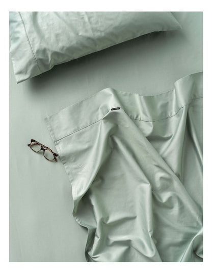 Augusta 500TC Cotton Sateen Standard Pillowcase In Green Gum