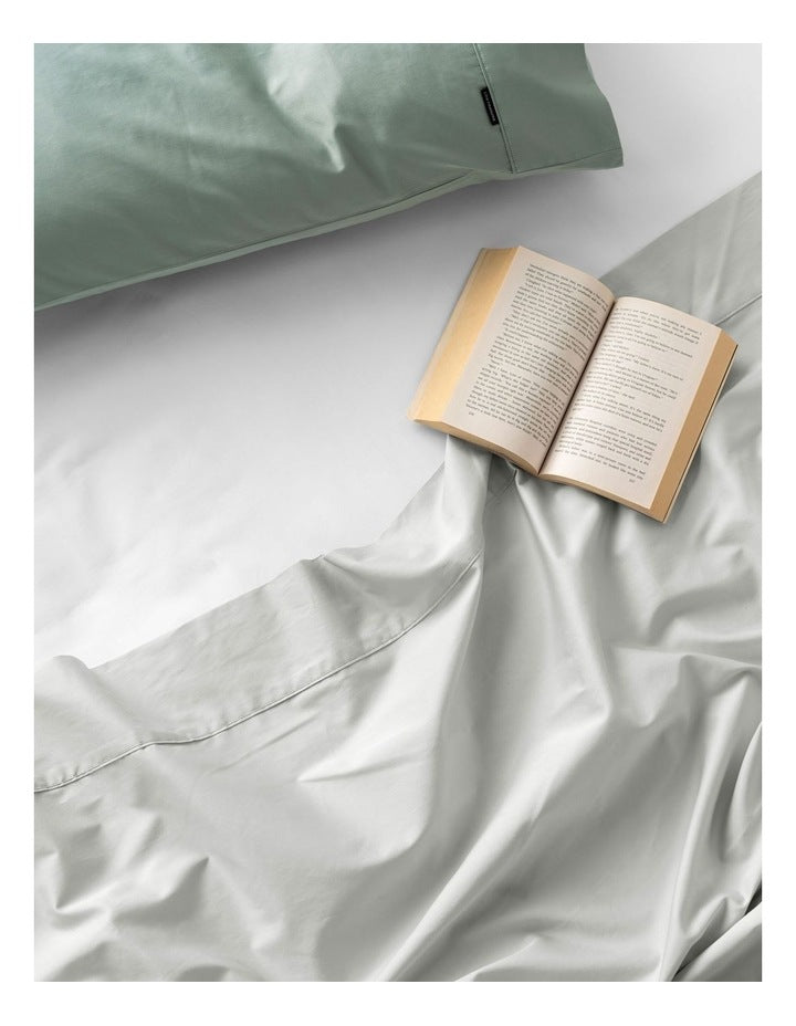 Augusta 500TC Cotton Sateen Standard Pillowcase In Green Gum