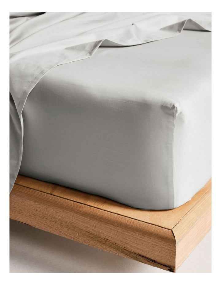 Augusta 500TC Cotton Sateen Fitted Sheets in Grey