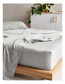 Augusta 500TC Cotton Sateen Fitted Sheets in Grey