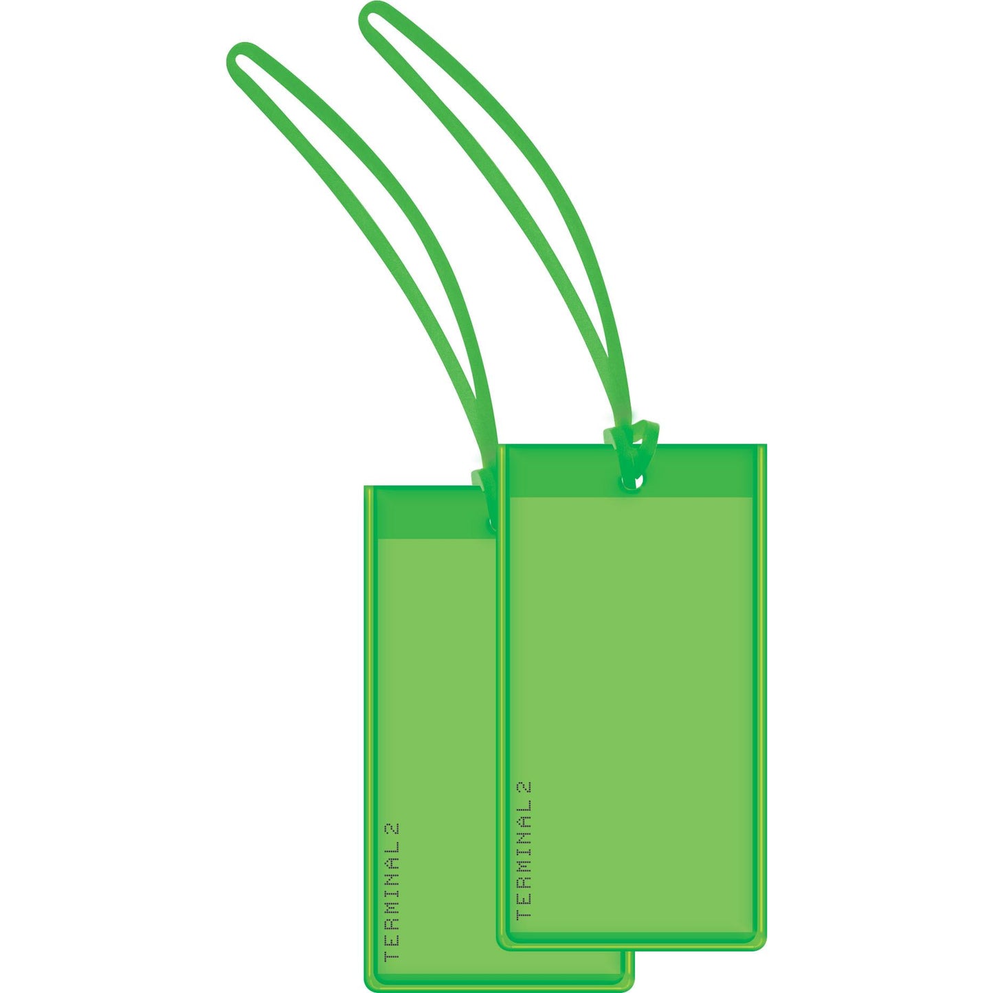 Terminal 2 Luggage Jelly Tags 2 Piece (Green)