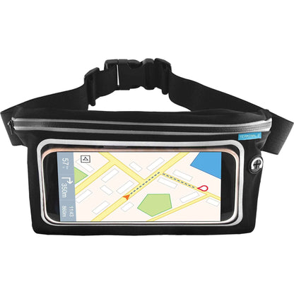 Terminal 2 Waist Bag Black with Clear Pocket (Black)
