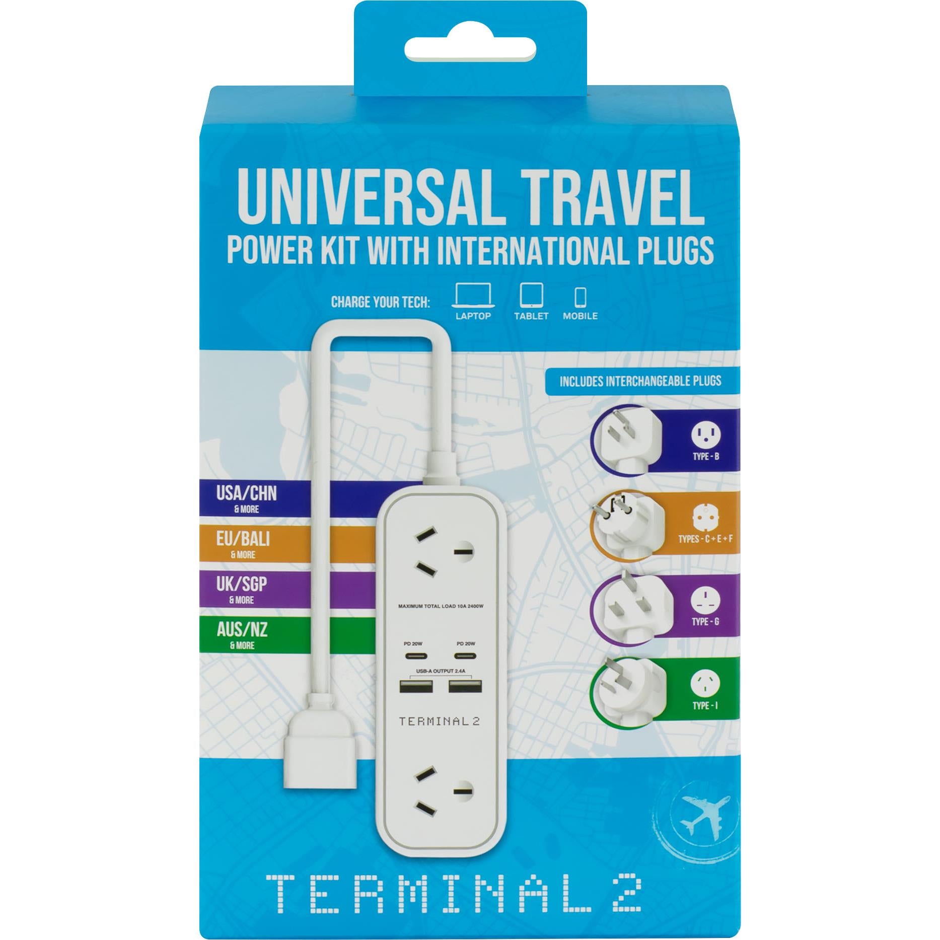 Terminal 2 Universal Portable Power Kit 4 USB PD 20W 1.5m