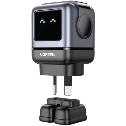 UGREEN UNO 65W Robot GaN 3-Port Charger (Grey)