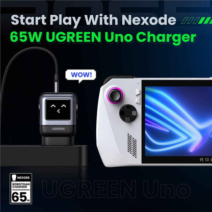 UGREEN UNO 65W Robot GaN 3-Port Charger (Grey)