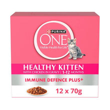 PURINA ONE HEALTHY KITTEN WITH CHICKEN IN GRAVY CAT FOOD 12X70GRAM
