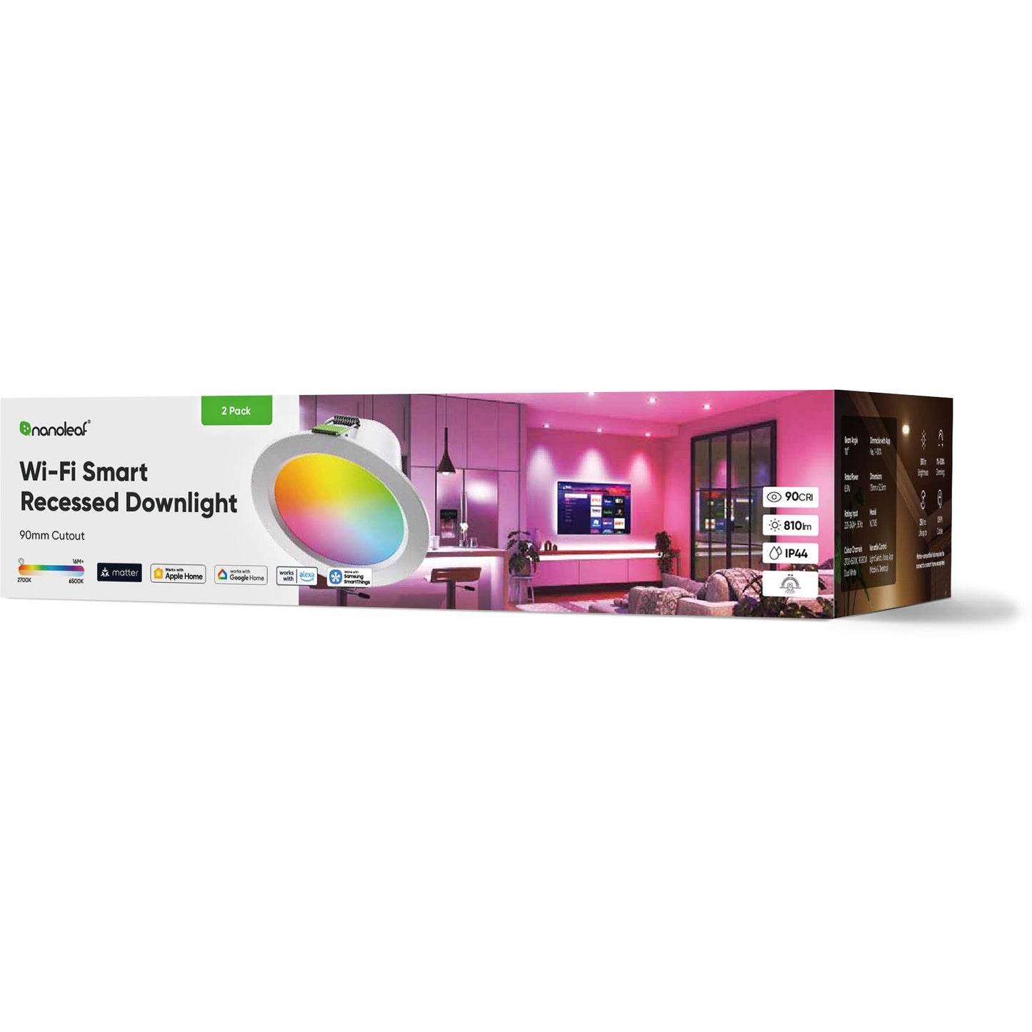 Nanoleaf Essentials Colour Smart LED Downlight  (WiFi) [2 Pack]