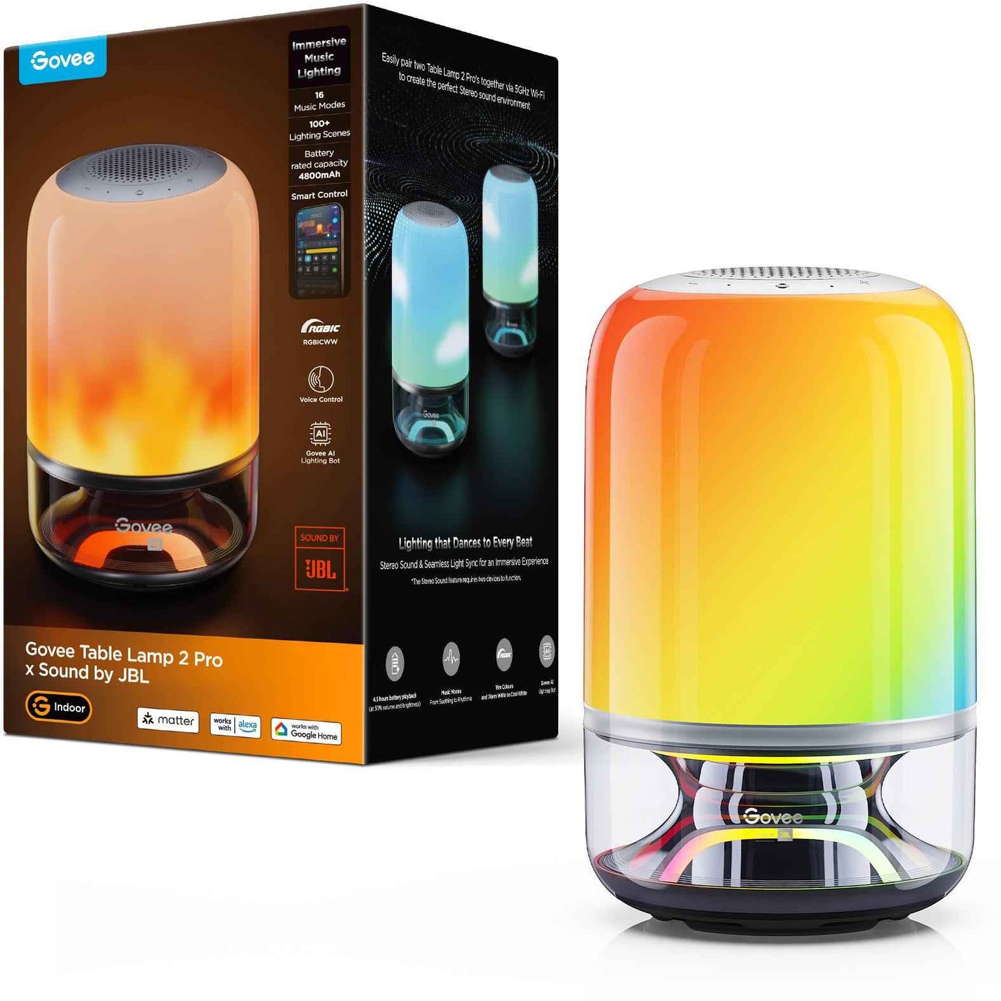 Govee Table Lamp 2 Pro x Sound by JBL