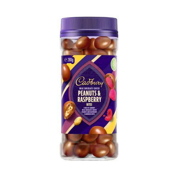 Milk Chocolate Coated Peanuts & Raspberry