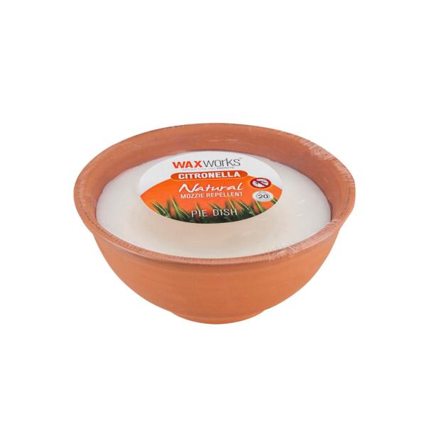 WAXWORKS CITRONELLA MOZZIE REPELLENT PIE DISH CANDLE