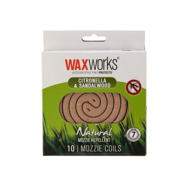WAXWORKS CITRONELLA & SANDALWOOD MOZZIE COILS
