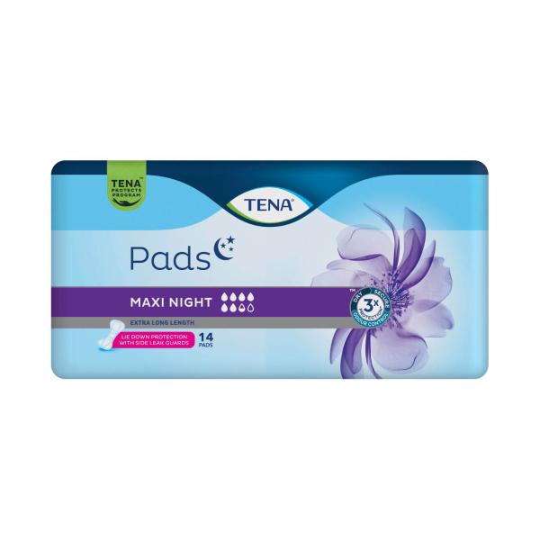 TENA PADS MAXI NIGHT 14PK