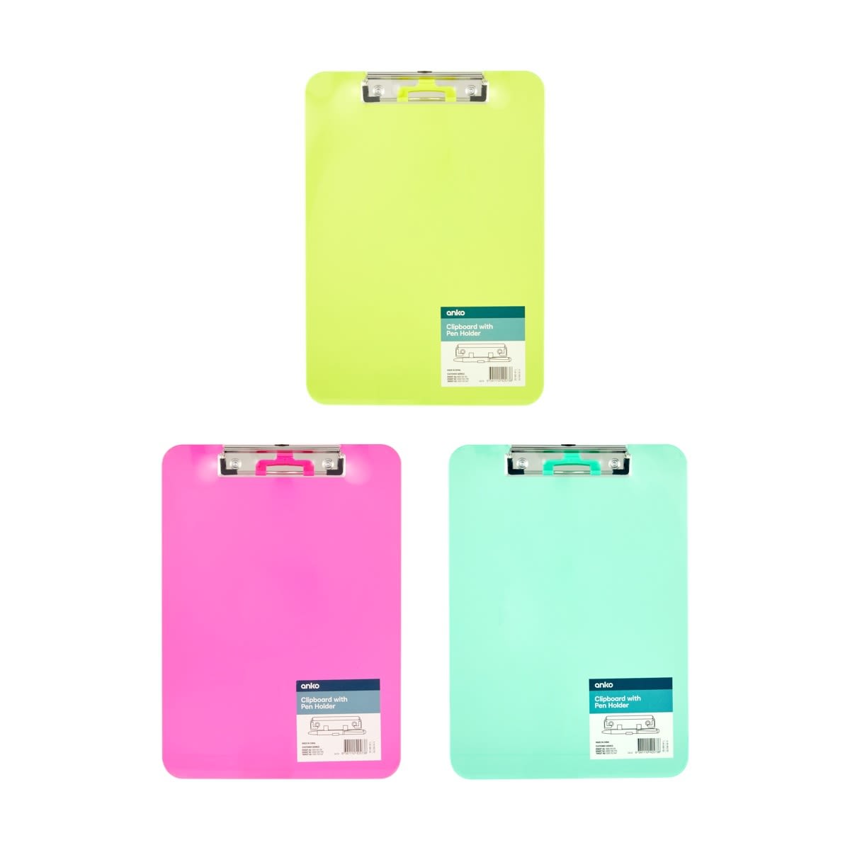 Clipboard with Pen Holder - Assorted
