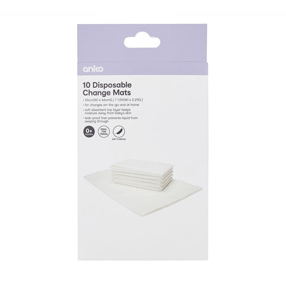 10 Pack Disposable Change Mats