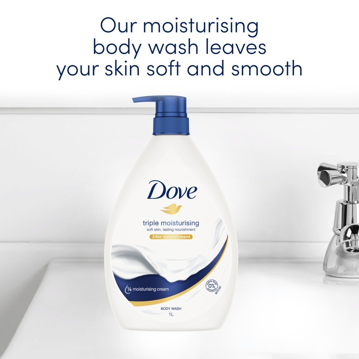 Dove Triple Moisturising Bodywash 1L