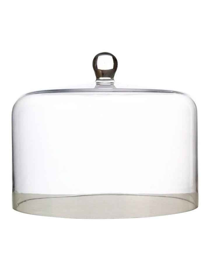 Diamante Straight Sided Cake Dome 26x20cm Gift Boxed in Clear