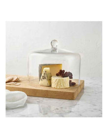 Diamante Straight Sided Cake Dome 26x20cm Gift Boxed in Clear