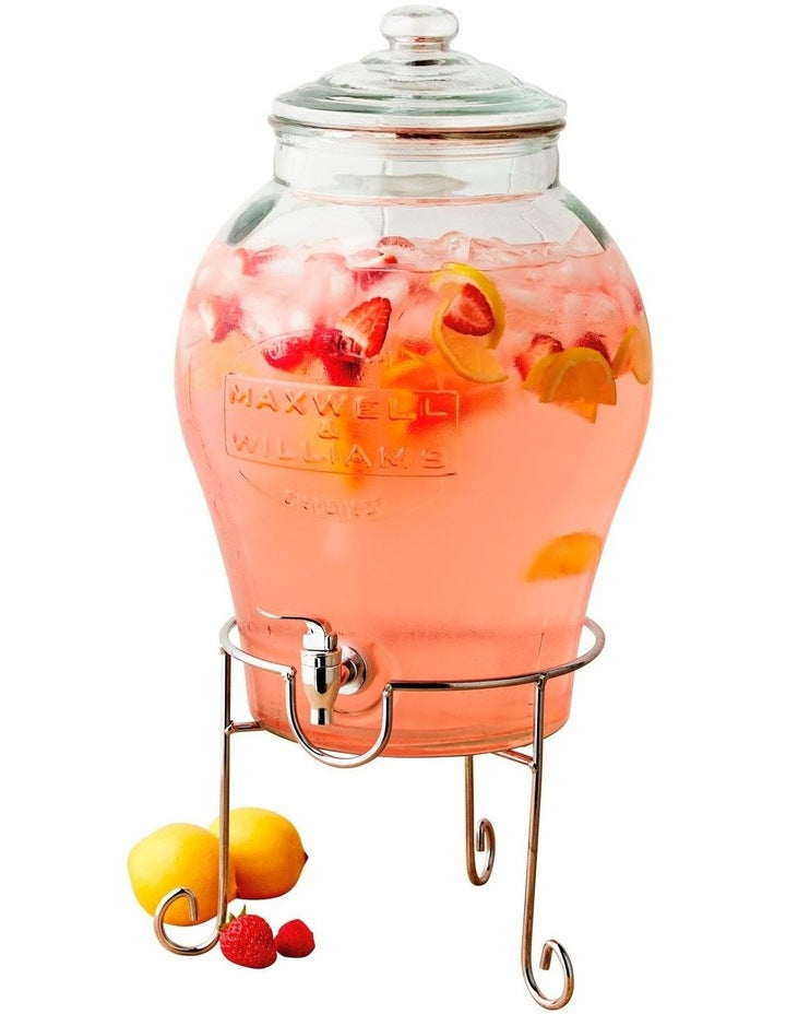 Olde English Beverage Drink Dispenser With Stand 11L Gift Boxed in Silver