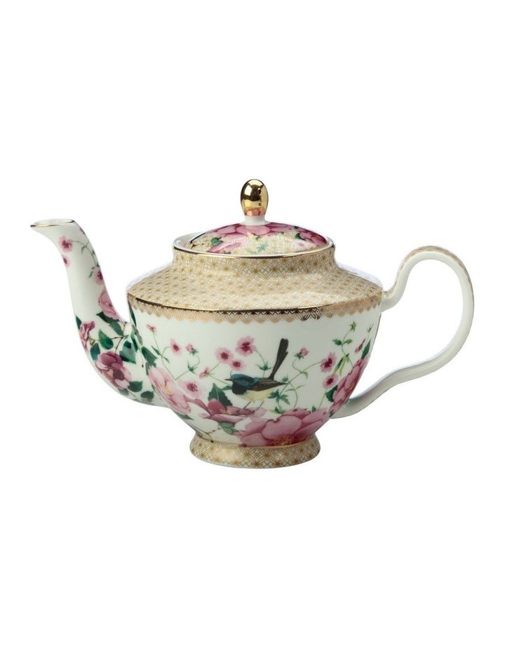 Teas And C's Silk Road Teapot With Infuser 500ml Gift Boxed in White