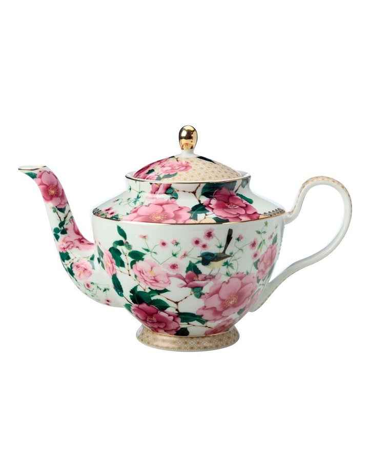 Teas and C's Silk Road Teapot With Infuser 1L Gift Boxed in White