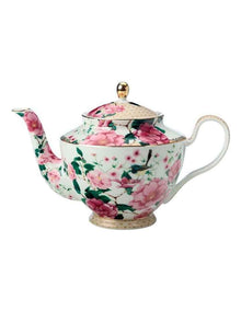 Teas and C's Silk Road Teapot With Infuser 1L Gift Boxed in White