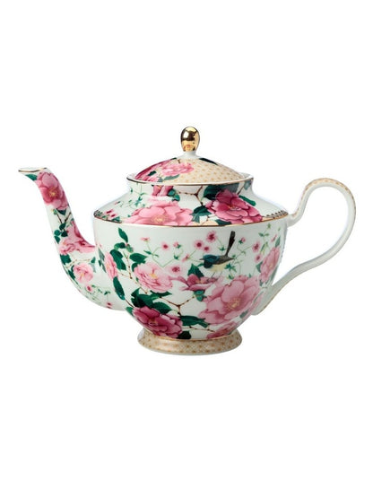 Teas and C's Silk Road Teapot With Infuser 1L Gift Boxed in White