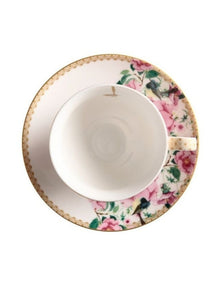 Teas & C's Silk Road Footed Cup & Saucer 200ml Gift Boxed in White