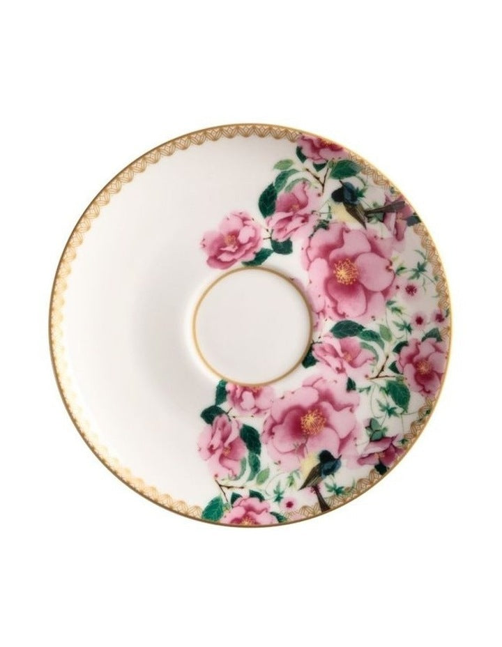 Teas & C's Silk Road Footed Cup & Saucer 200ml Gift Boxed in White