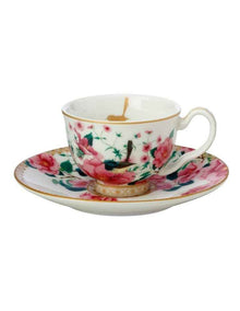 Teas & C's Silk Road Demi Cup & Saucer 85ml Set of 2 Gift Boxed in White
