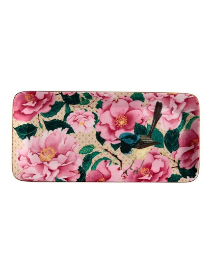 Teas & C's Silk Road Rectangle Platter 25x12cm Gift Boxed in White