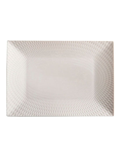 White Basics Diamonds Rectangular Platter 25x18cm in White