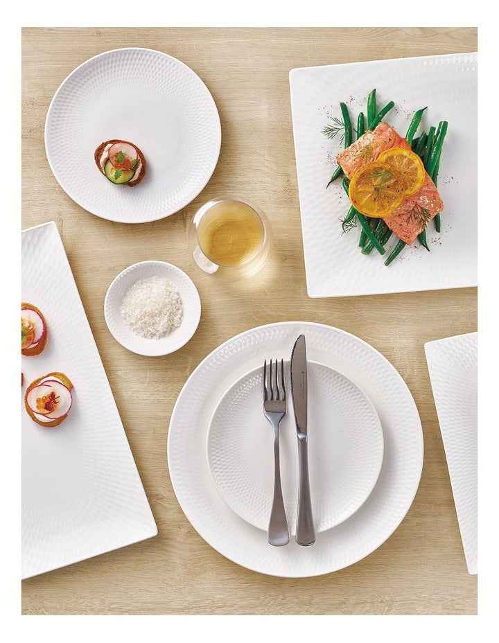 White Basics Diamonds Rectangular Platter 35x19cm in White