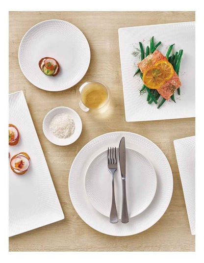 White Basics Diamonds Rectangular Platter 35x19cm in White