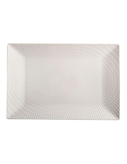 White Basics Diamonds Rectangular Platter 36x25cm in White