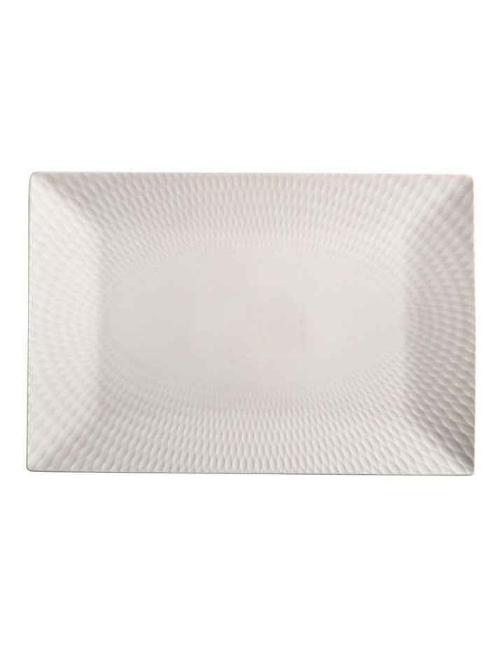 White Basics Diamonds Rectangular Platter 36x25cm in White