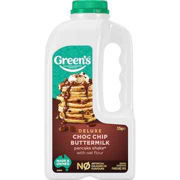 Green's Temptations Choc Chip Buttermilk Pancake Shake 335g