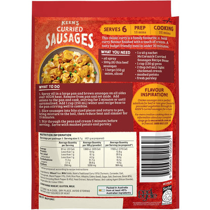 McCormicks Keens Curried Sausages 40g