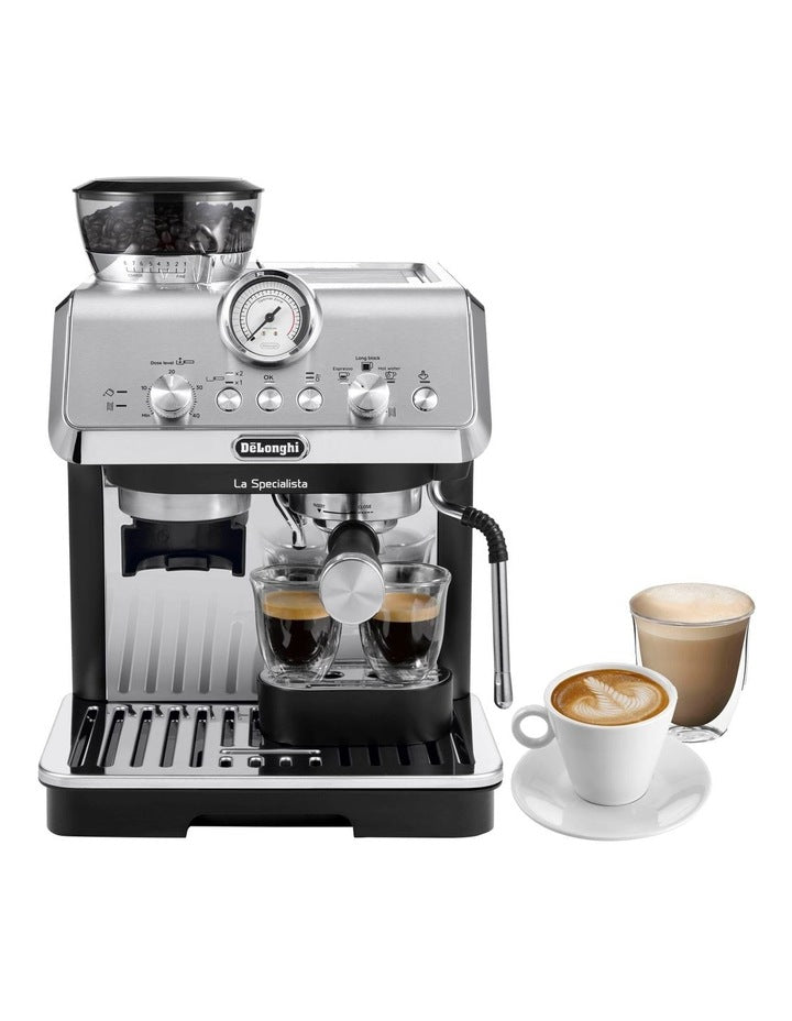 La Specialista Arte Manual Pump Coffee Machine in Metal/Black EC9155MB