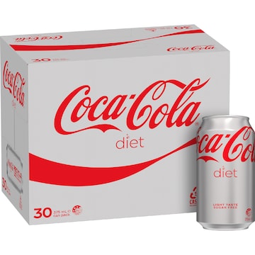 Coca-Cola Diet Soft Drink Multipack Cans 375mL x 30 pack