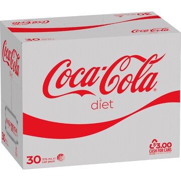 Coca-Cola Diet Soft Drink Multipack Cans 375mL x 30 pack