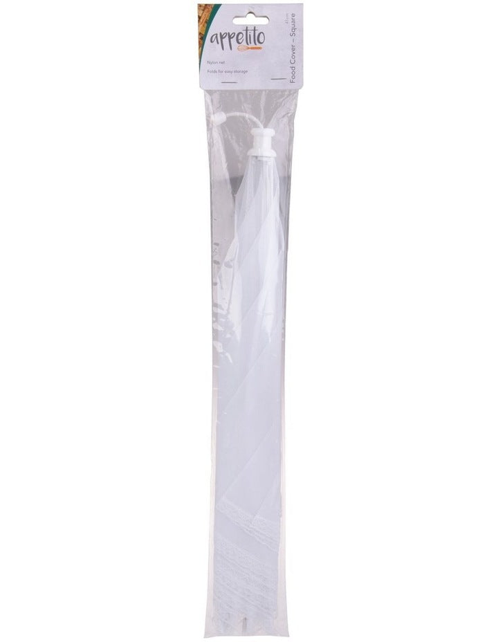 Square Nylon Net Food Cover in White
