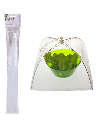 Square Nylon Net Food Cover in White