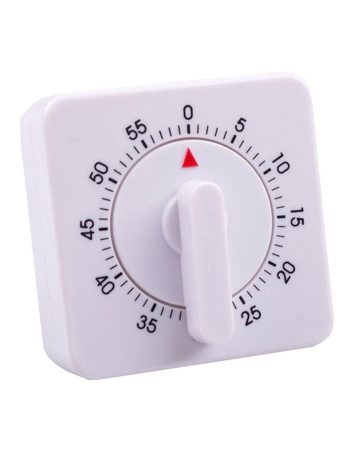 60 Minute Square Timer in White