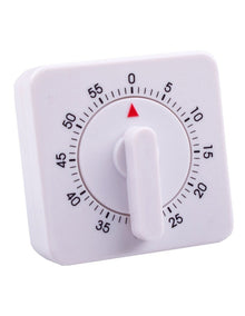60 Minute Square Timer in White