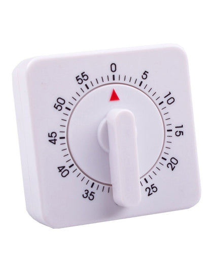 60 Minute Square Timer in White