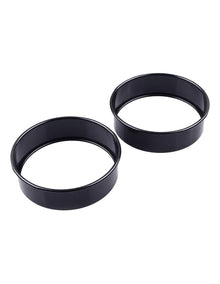 Non-Stick Large Egg/Crumpet Rings Set Of 2 in Black